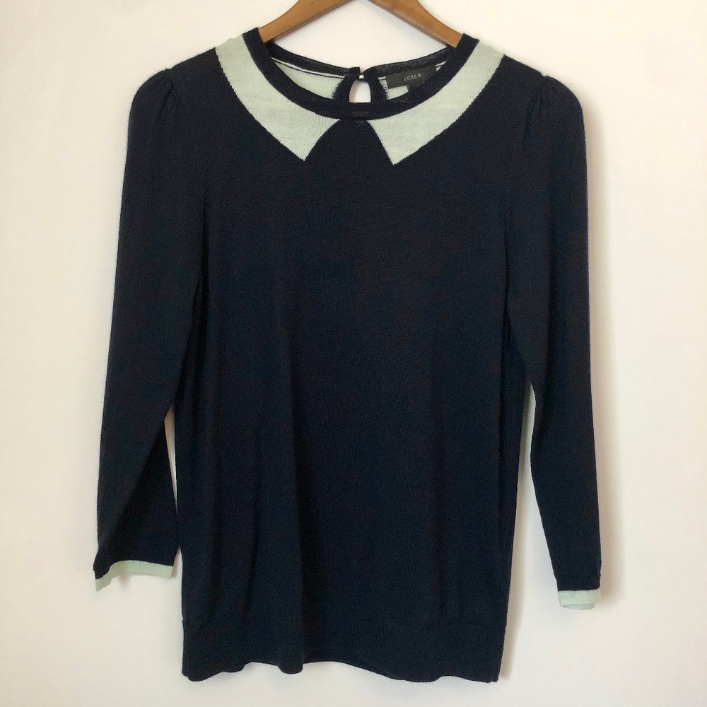 Banana Republic Mint Collar 3/4 Sleeve Sweater